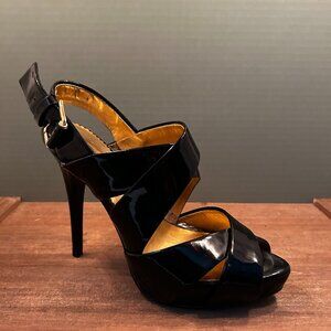 Report Signature Womens Black Slingback 5" Stiletto Heels Size 8.5
